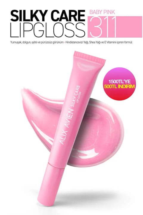 Alix Avien براقکننده لب با اثر حجمدهی و مرطوبکنندگی - Silky Care — 311 Baby Pink