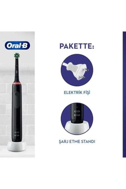 Oral-B Pro 3500 مسواک برقی مشکی + محفظه مسافرتی