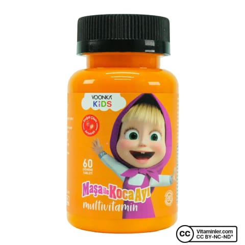 Voonka Kids مولتیویتامین ماشا و خرس ۶۰ قرص جویدنی