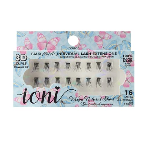 مژه مصنوعی تکهای IONI مدل 3D Wispy Natural بسته ۱۶ عددی