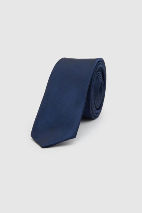 D'S Damat کراوات سرمه‌ای ساده ۴ سانتی‌متری