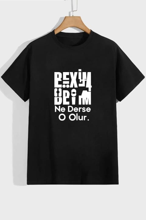 تی‌شرت چاپی یونیسکس uyguntarz مدل Beyim Ne Derse O Olur