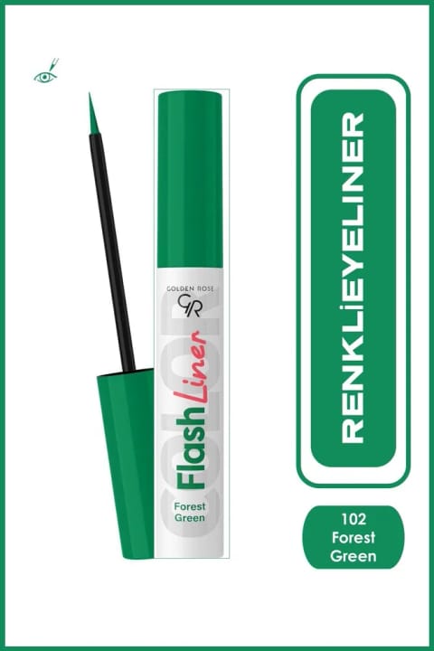 Golden Rose Flash Liner رنگی - 102 سبز جنگلی