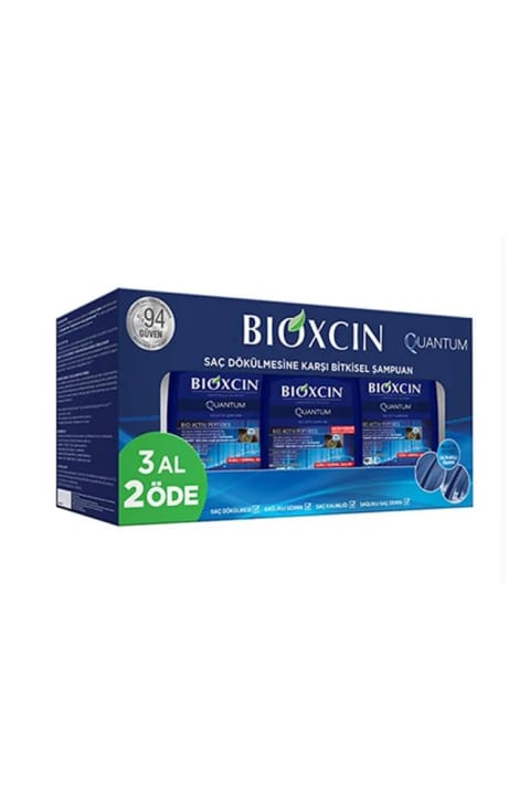 Bioxcin Quantum شامپو 3+1 هدیه خشک و معمولی 3×300 میلی‌لیتر