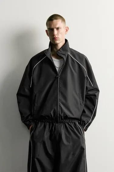 Zara کاپشن فنی ضدآب با کنتراست
