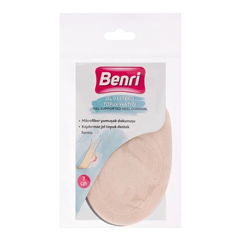Benri پد پاشنه با پشتیبانی ژل (۱ جفت)