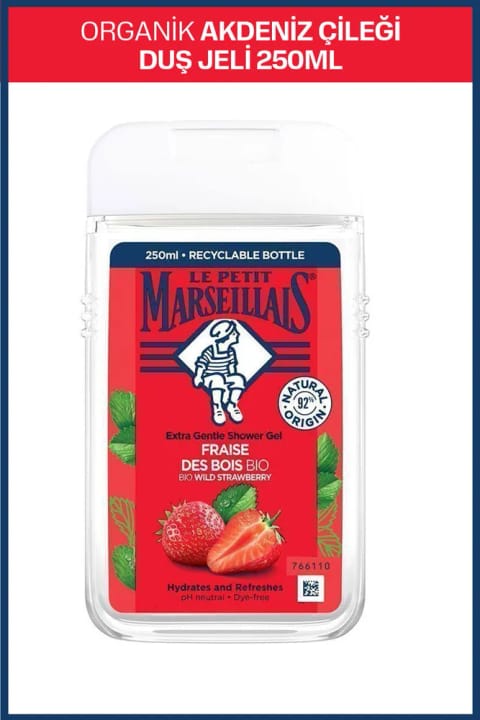 Le Petit Marseillais دوش ژل توت فرنگی مدیترانه 250 میلی‌لیتر