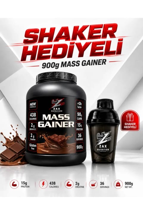zax nutrition MASS GANIER 900 GR / همراه با SHAKER هدیه!