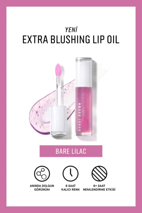 ROUGE BOBBI BROWN Extra Blushing Lip Oil مرطوبکننده روغن لب رنگی - Bare Lilac