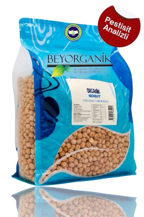 BEYORGANİK نخود ارگانیک 2.5 کیلوگرم (دارای آنالیز سموم و آفلاتوکسین)