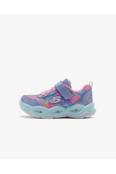 SKECHERS TWISTY GLOW - SORBET SWIRL دختر بچه طوسی روشن/چند رنگ چراغدار...