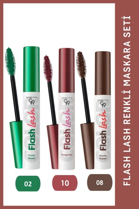Golden Rose Flash Lash ست مژه رنگی شماره 02-10-08