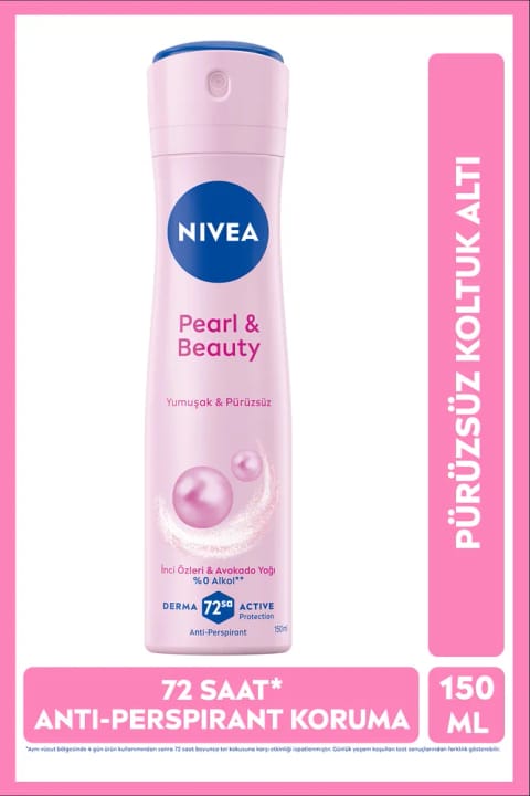 NIVEA دئودورانت زنانه اسپری پرل اند بیوتی ۱۵۰ میلیلیتر