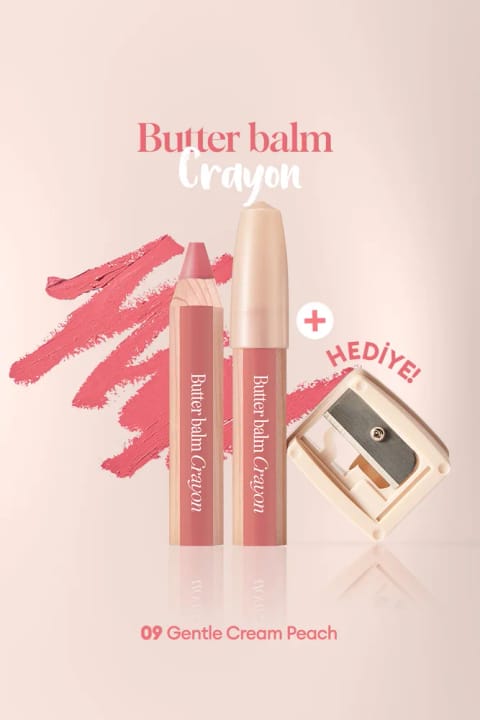 کلیو بالم لب رنگی و مدادی کرمی با تراش CLIO Butter Balm — 009 Gentle Cream Peach