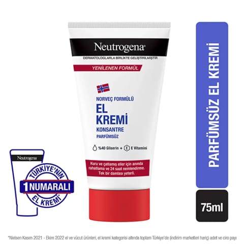 Neutrogena کرم دست فرمول نروژ بدون عطر 75 میلیلیتر