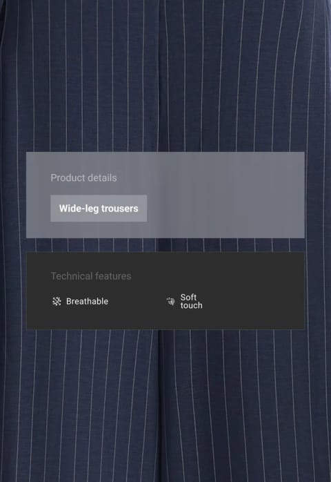 شلوار راستهی راهراه Modal