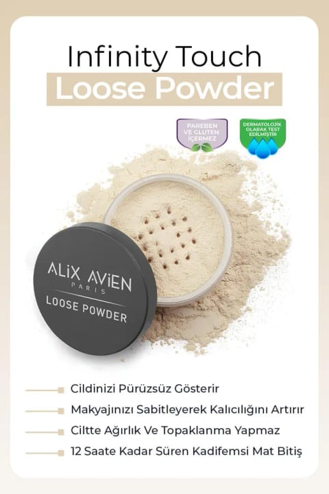 Alix Avien پودر فیکس ابریشمی - ماتکننده - Loose Powder 02 Nu...