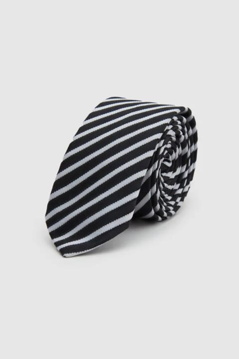 D'S Damat کراوات مشکی طرحدار ۵.۵ سانتیمتری
