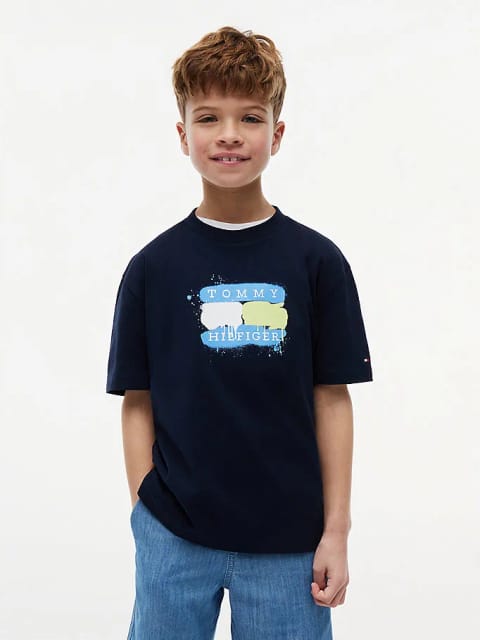 تیشرت پسرانه Tommy Flag Graffiti