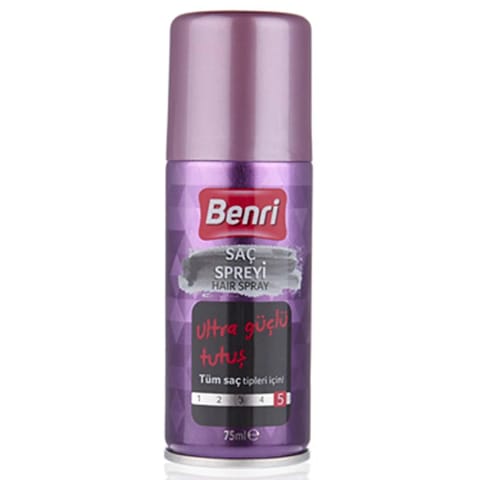 Benri اسپری مو با تثبیت فوقالعاده قوی ۷۵ میلیلیتر