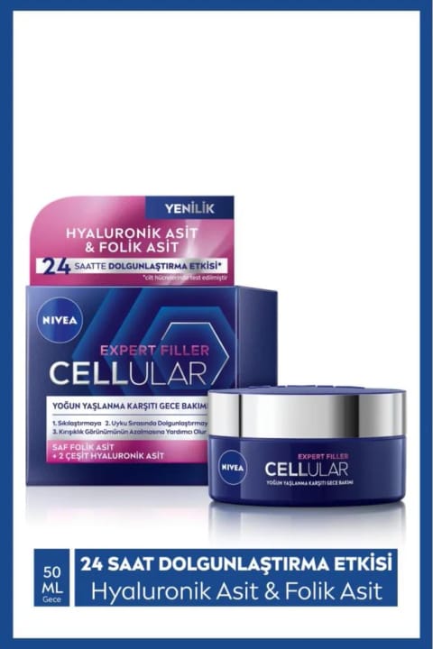 NIVEA کرم شب ضد پیری شدید صورت Cellular Expert Filler 50 میلی‌لیتر