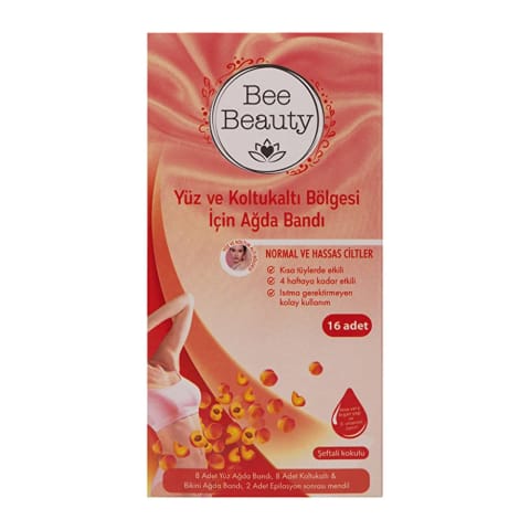 Bee Beauty نوار اپیلاسیون صورت و زیر بغل ۱۶ عددی