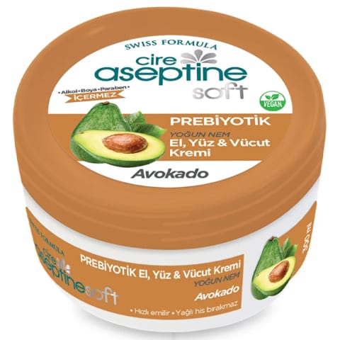 Cire Aseptine Soft کرم مرطوبکننده شدید با آووکادو و پریبیوتیک ۳۰۰ میلیلیتر