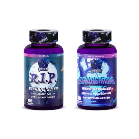 کیت بازیابی خواب شبانه GRIMLABS - R.I.P Melatonin & Ashwagandha