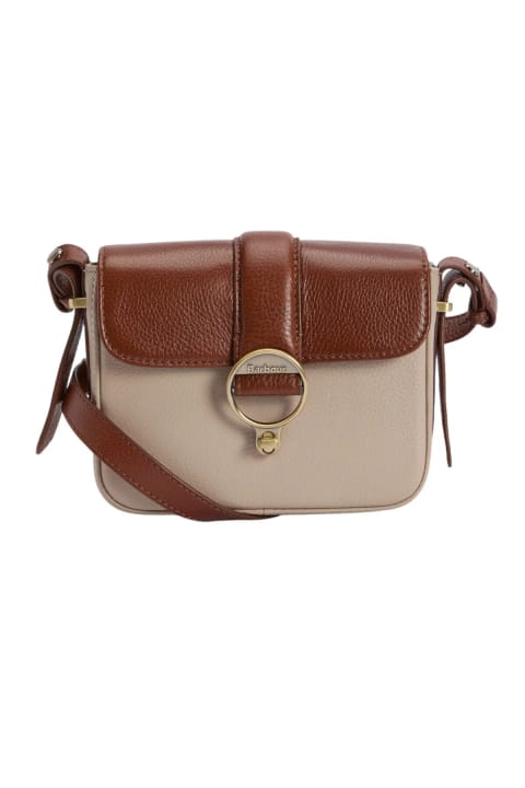 کیف دوشی چرم Mini Rosa Barbour BE11 Pebbled Pink/Brown