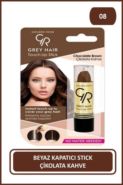 Golden Rose Grey Hair - 08 Chocolate Brown - پوشاننده سفیدی مو