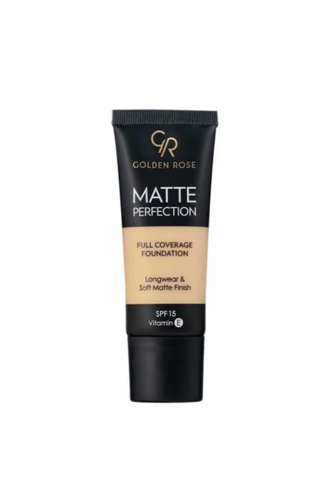 Golden Rose Matte Perfection Foundation Natural 02 عصاره بید و هسته انگور...