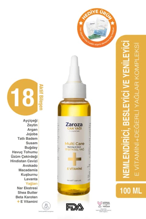 روغن حیاتی ZAROZA - صورت، مو، بدن - مرطوبکننده، مغذی، ترمیمکننده - ریزش مو...