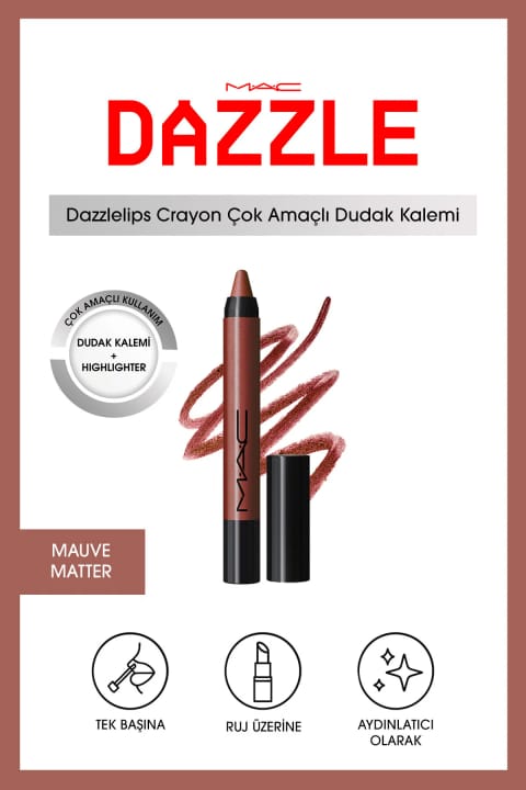 مداد لب درخشان M.A.C Dazzlelip Crayon - Mauve Matter