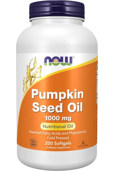 روغن تخم کدو Now Foods، 1,000 میلیگرم، 200 سافتجل آمریکایی