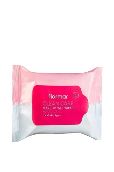 فلامار دستمال مرطوب پاککننده آرایش صورت، چشم و لب - Clean Care Wet Wipes