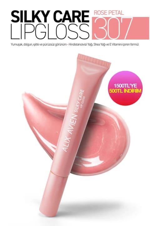 Alix Avien براقکننده لب با اثر حجمدهی و مرطوبکنندگی - Silky Care — 307 Rose Petal