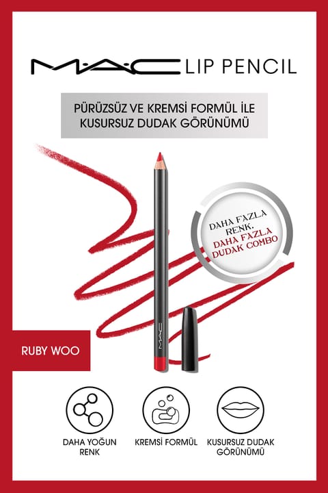 مداد لب کرمی ماندگار M.A.C - Lip Pencil - Ruby Woo 1.45 G
