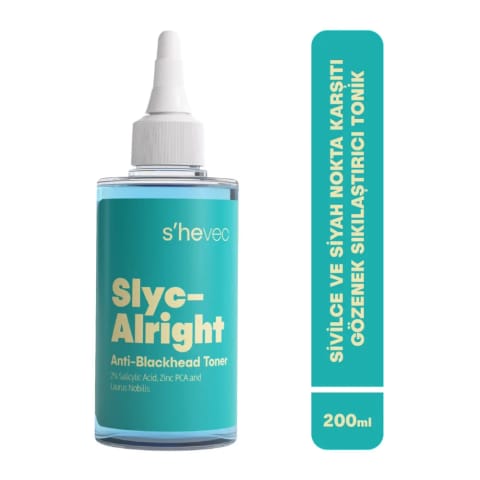 She Vec Slyc-Alright تونیک ضد آکنه و جوش سرسیاه مناسب پوست چرب