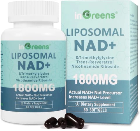مکمل inGreens Liposomal NAD+TMG+RESVERATROL+NICOTINAMIDE 1800 mg 60 Softgel