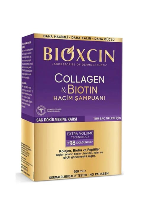 Bioxcin Collagen Biotin شامپو ضد ریزش مو ۳۰۰ میلیلیتر