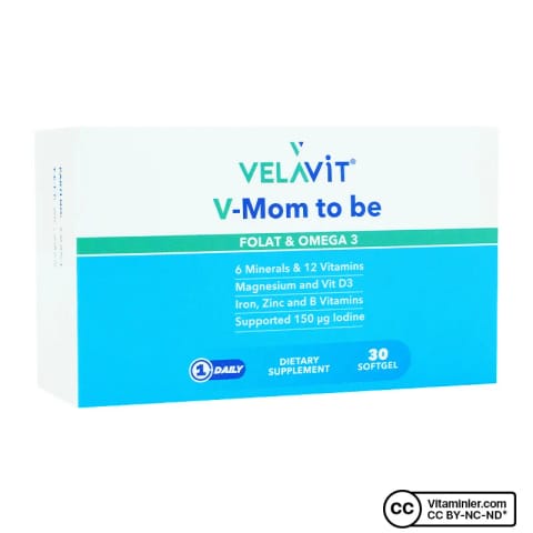 Velavit V-Mom To Be Folat & Omega 3 مولتیویتامین ۳۰ کپسول