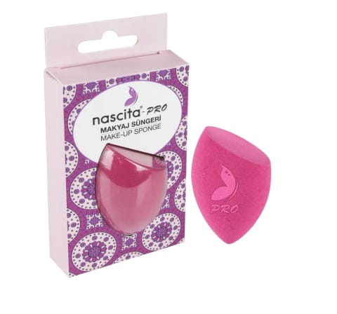 اسفنج آرایشی تخممرغی Nascita با جعبه صورتی NASYUZFS0095