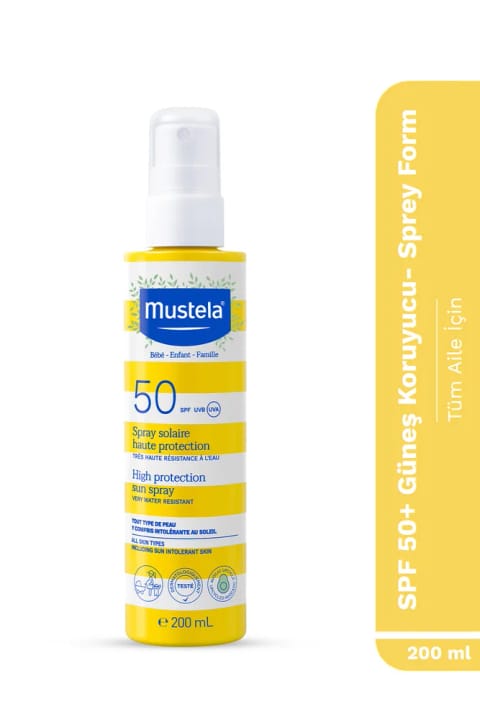 Mustela SPF 50+ ضدآفتاب صورت و بدن با محافظت بالا و مقاوم در برابر آب برای نوزاد و کودک