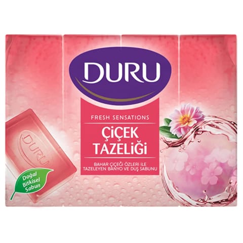 Duru Fresh Sensations صابون حمام عطر گل 4×150 گرم