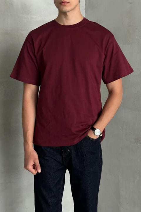 تیشرت Basic اورسایز مردانه ۱۰۰٪ پنبه زغالی