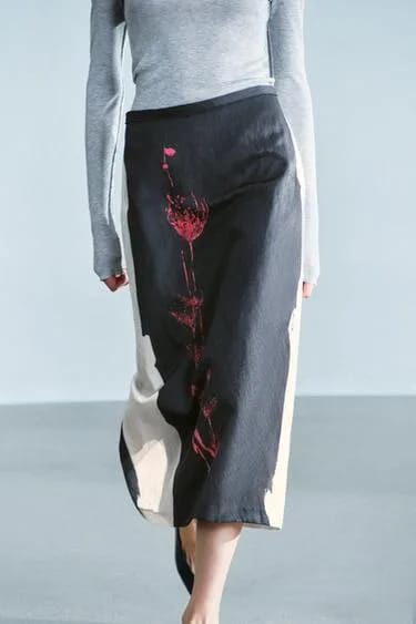 دامن میدی طرح‌دار ZW COLLECTION