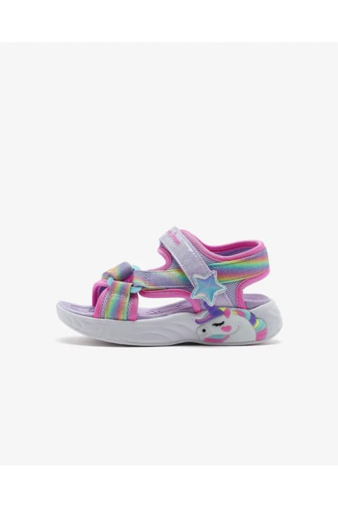 SKECHERS UNICORN DREAMS SANDAL-DREAMY UNICORNS صندل دختر بچه صورتی چراغدار سان...
