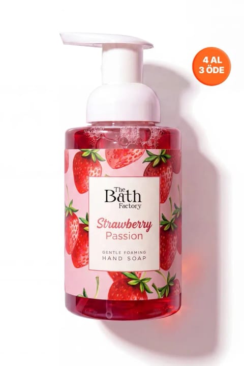 THE BATH FACTORY لوسیون شستشوی کف دست توتفرنگی ۳۰۰ میلیلیتر