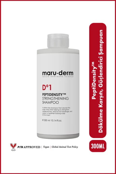 Maru.Derm PeptiDensity™ شامپو تقویتکننده – افزایشدهنده تراکم مو و ضد ریزش...