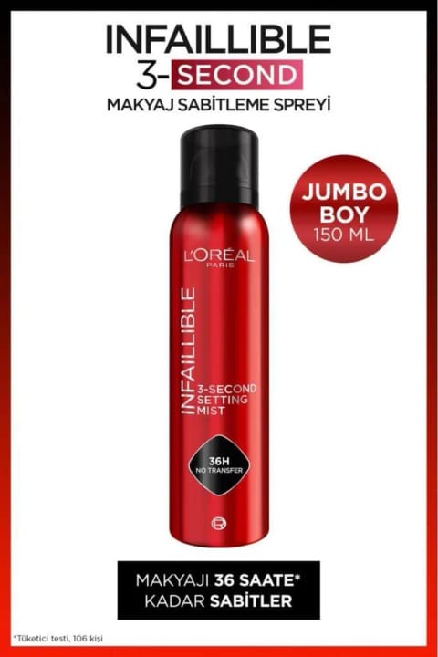 L'Oréal Paris Infaillible 3-Second Jumbo اسپری تثبیت آرایش